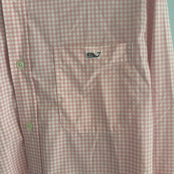 Vineyard Vines Pink Casual Button Down Shirt - Picture 3 of 4